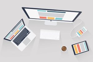 Desktop, laptop and mobile devices can be used for social media posting.