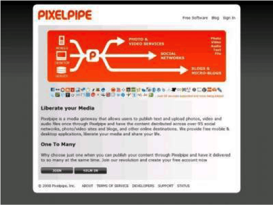 Pixelpipe dashboard.